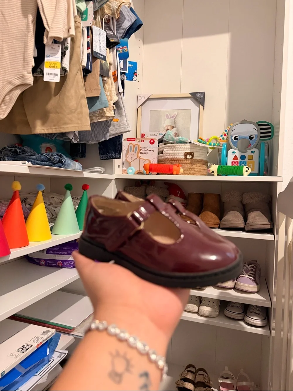 Children's Mary Jane Dress Shoes - Burgundy